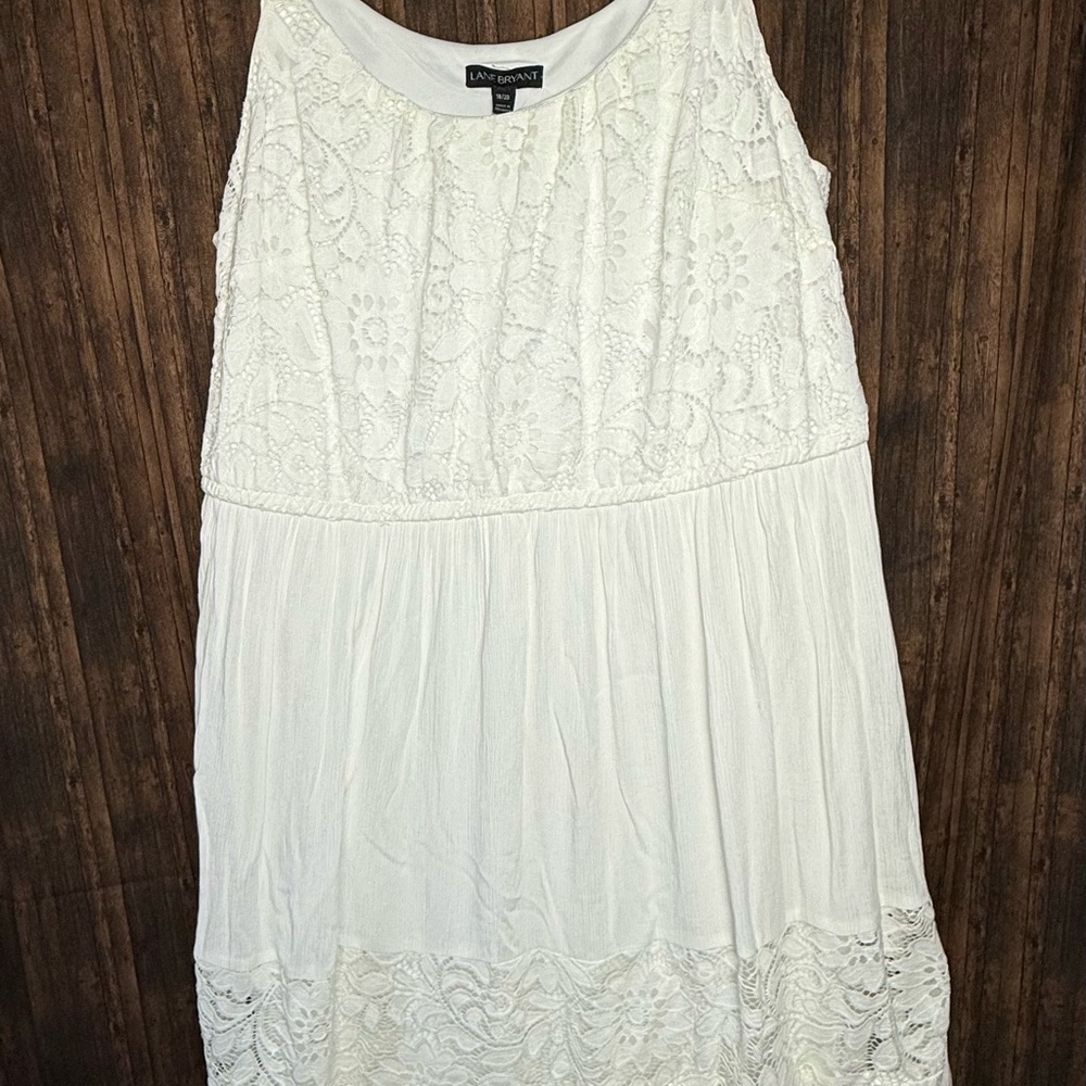 Lane Bryant Ivory Lace Top